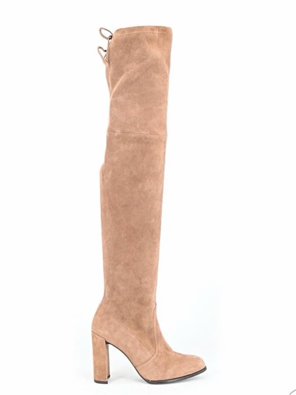 Stuart Weitzman 
Over-the-Knee Suede High Heel Boot - Tan